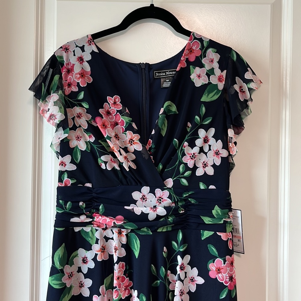 NWT 10P Jessica Howard pretty dress with flutter sleeves and pockets! - Picture 3 of 6